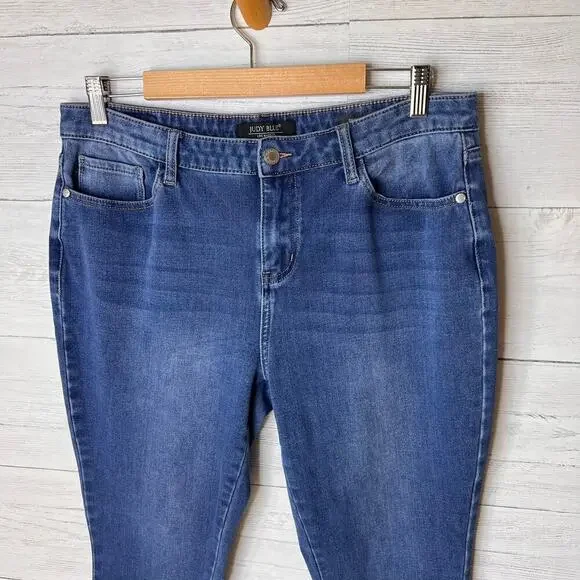 Judy Blue Jeans Womens Size 15/32 Blue Skinny Fit Medium Wash Stretch Denim - Picture 6 of 16